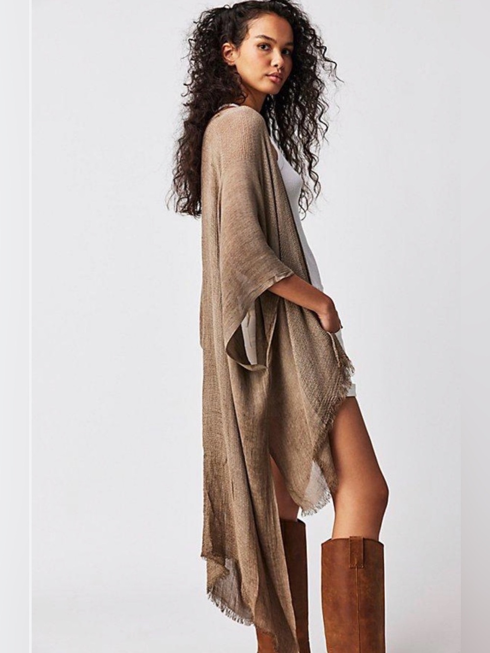 Free People Daydream Kimono in Moss NWT